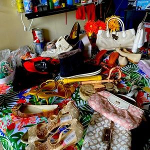 Purses and shoes all designer.MK, Kate Spade and Coach.